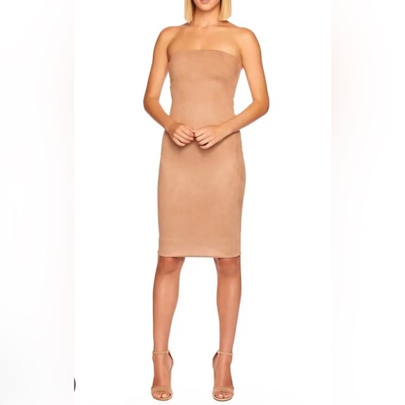 Susana Monaco Dresses & Skirts - Susana Monaco Faux Suede Tube Dress, Sand